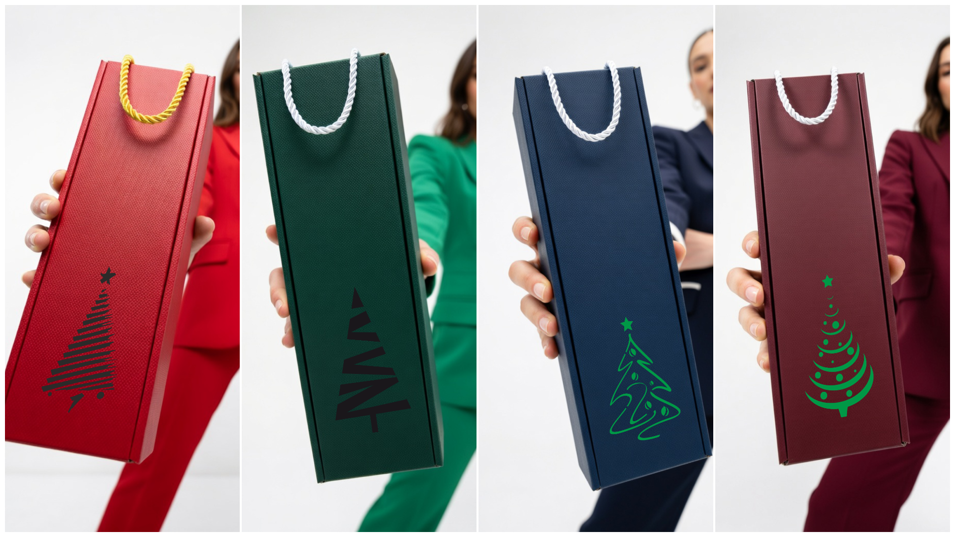 W68 świąteczne pudełko na wino