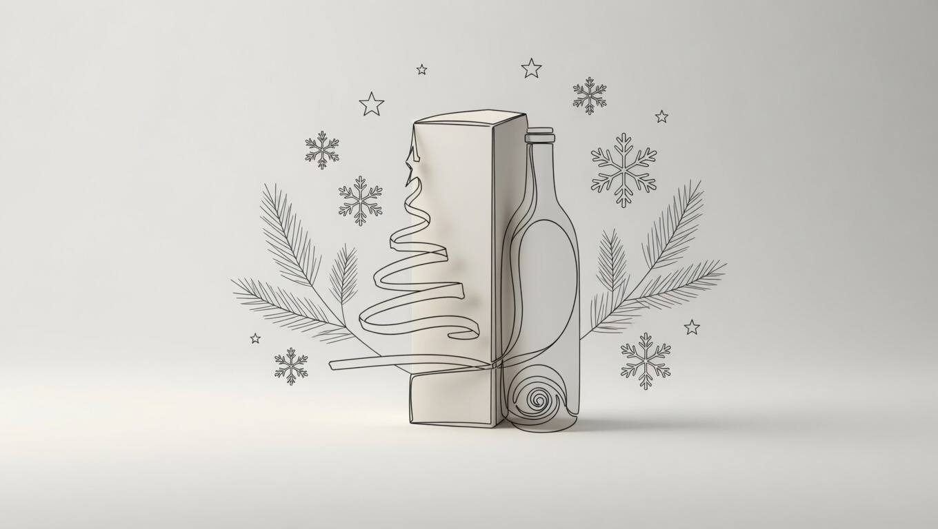 Świąteczne pudełka na wino W68